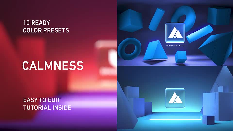 Gradient Glass Logo Reveal. 10 Ready Color Presets. Videohive 26340296 After Effects Image 1