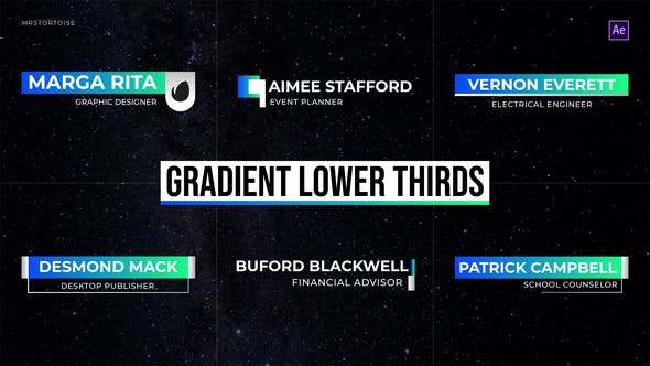 Gradient Lower Thirds - Videohive Download 36499462