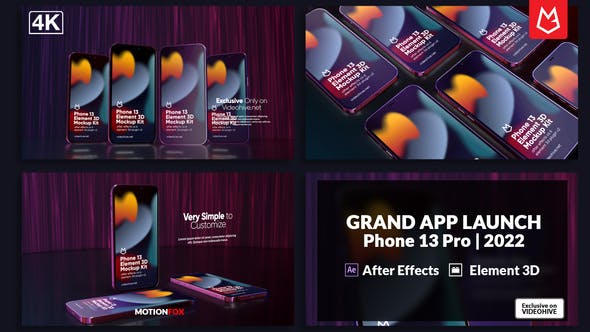 Grand App Launch Event Promo | Phone 13 Pro Mockup - 33854540 Download Videohive