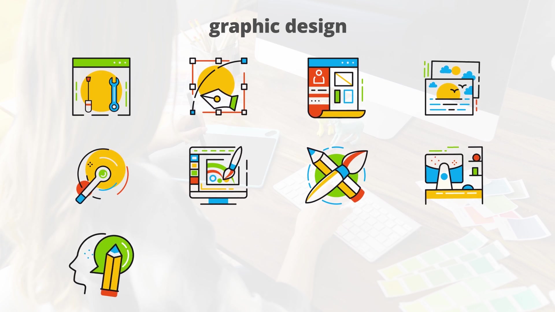 Graphic Design Flat Animated Icons Videohive 24429544 After Effects Image 6
