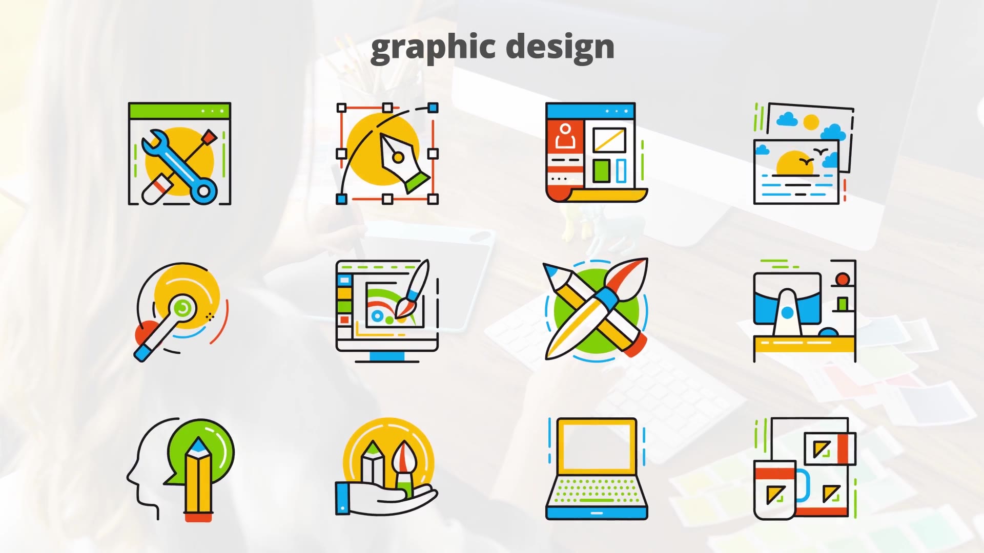 Graphic Design Flat Animated Icons Videohive 24429544 After Effects Image 7