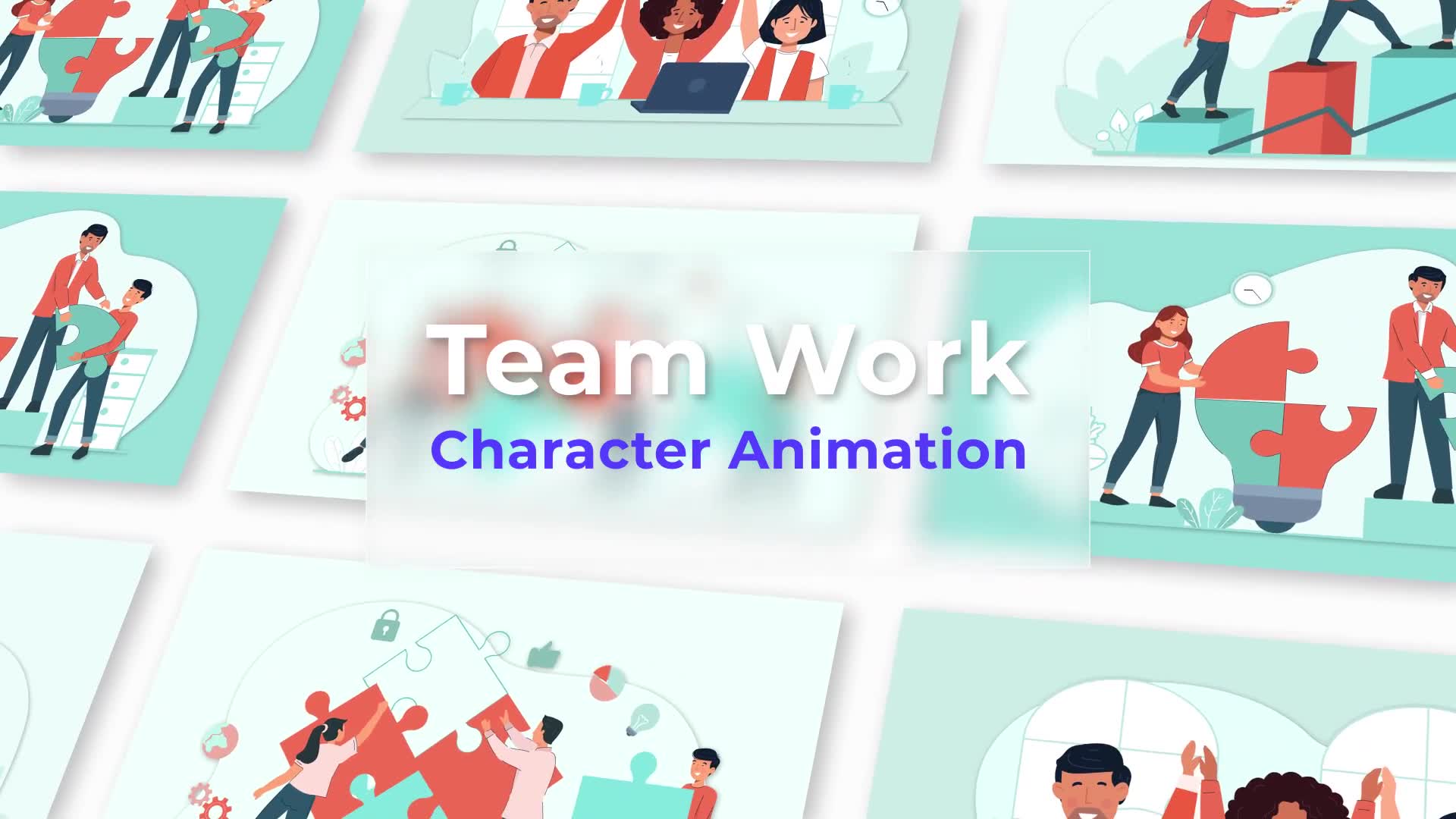 Graphic illustration of the teams work Animation Scene Videohive 36706733 After Effects Image 2