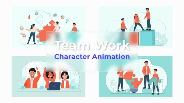 Graphic illustration of the teams work Animation Scene - 36706733 Videohive Download