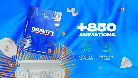 Gravity | Social Media and Broadcast Pack - Download Videohive 26414068