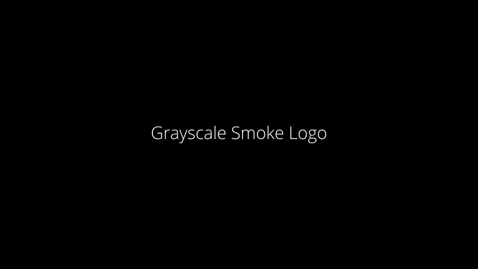 Grayscale Smoke Logo Videohive 19504187 After Effects Image 1