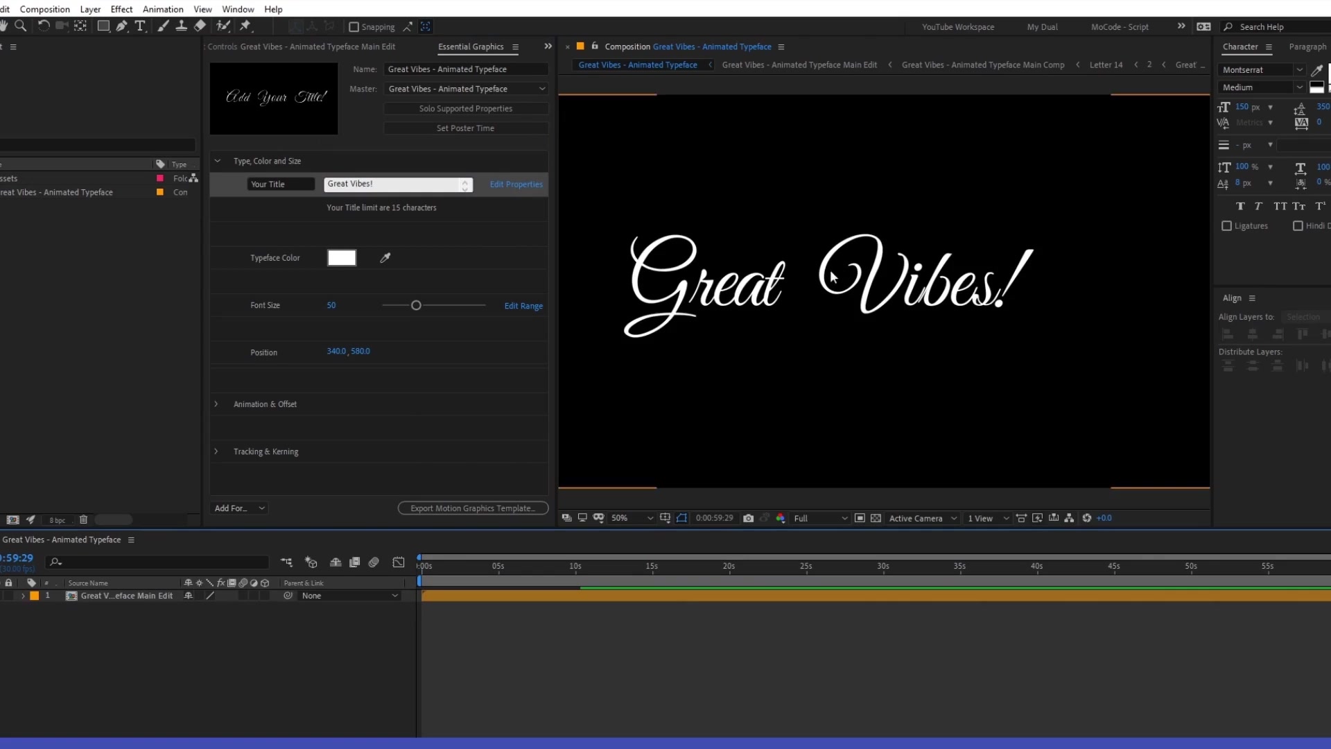 Great Vibes Animated Typeface for After Effects Videohive 28451669 After Effects Image 6