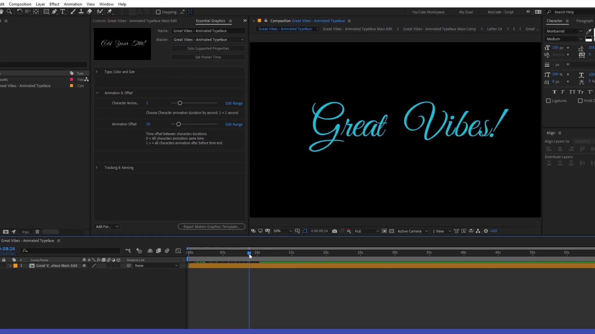 Great Vibes Animated Typeface for After Effects Videohive 28451669 After Effects Image 7