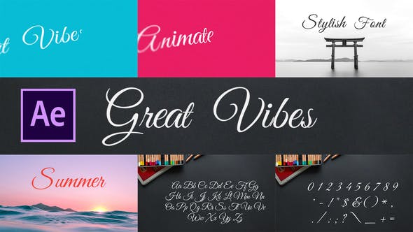Great Vibes Animated Typeface for After Effects - Download 28451669 Videohive