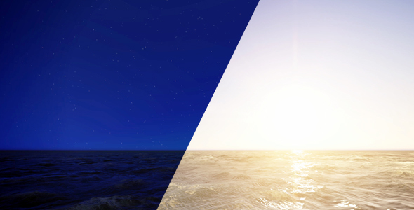 Great view of the ocean, Night to Day - Download Videohive 13317395