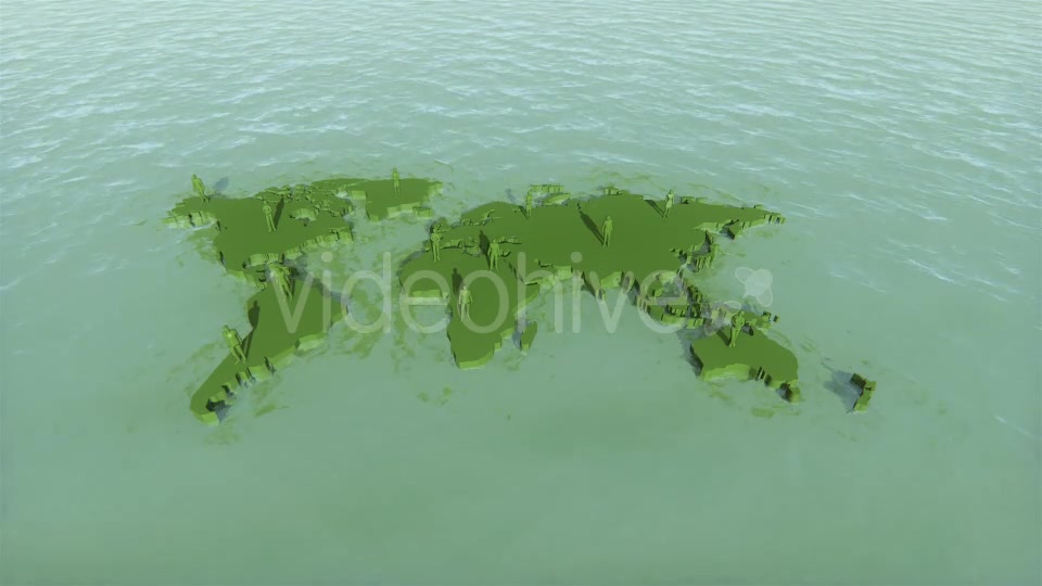 Green World Map and Tiny Business People - Download Videohive 19433172