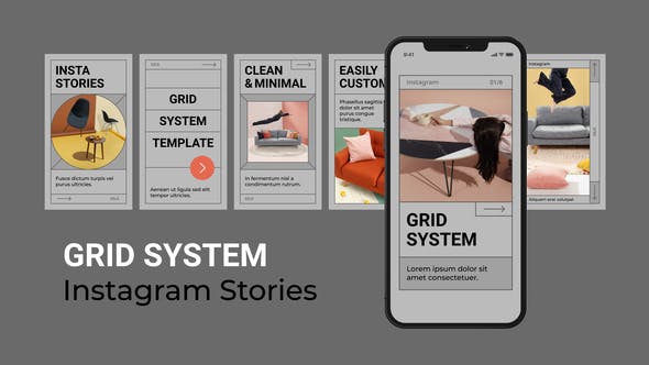 Grid System Instagram Stories - Videohive 30187305 Download