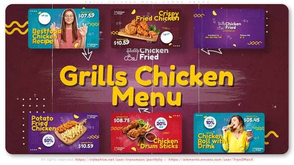 Grill Chicken Menu Combo Promo - 38075725 Download Videohive
