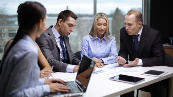 Group Of Business People Meeting At Office  - Download Videohive 11509506