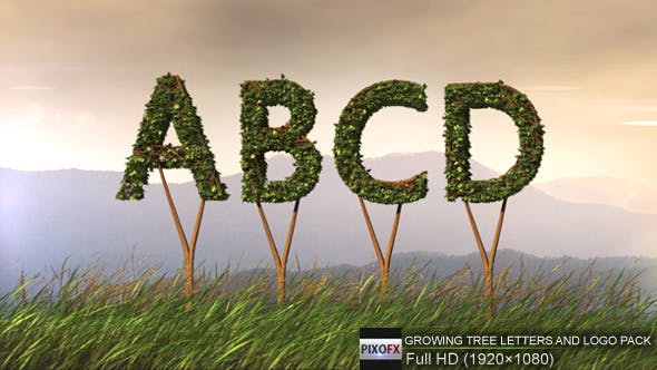 Growing Tree Letters And Logo Pack - Download Videohive 5148522