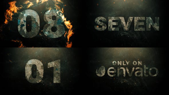 Grunge Fire Countdown Opener - 39659827 Videohive Download