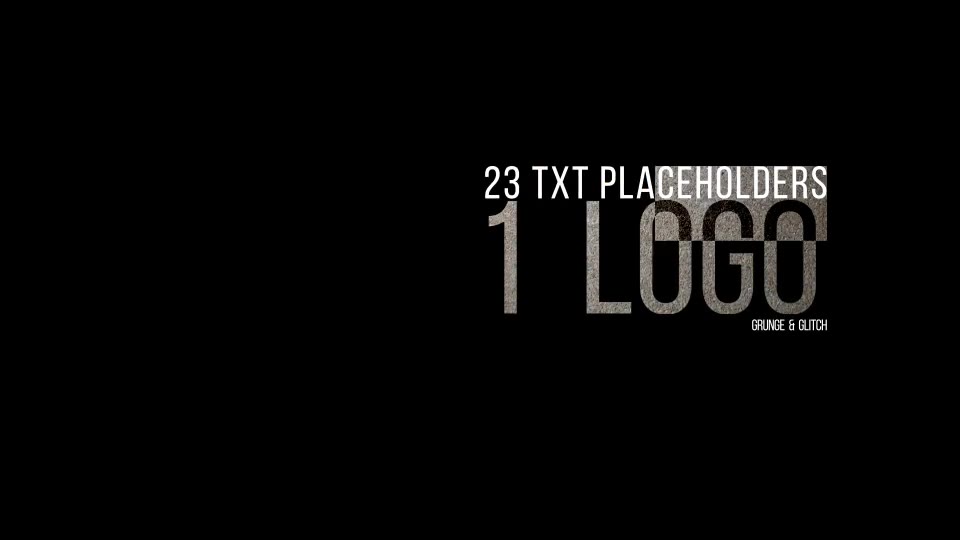 GRUNGE & GLITCH Logo opener Videohive 11082284 After Effects Image 2