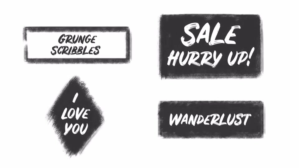 Grunge Scribbles. Hand Drawn Pack Videohive 32553670 After Effects Image 11