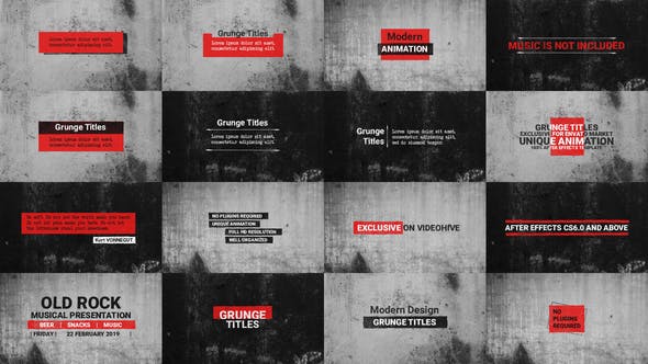 Grunge Titles | Essential Graphics - Videohive Download 23272611