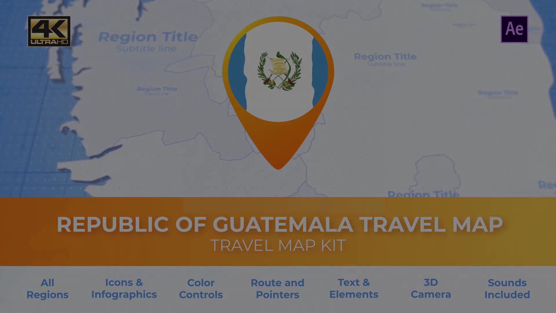 Guatemala Map Republic of Guatemala Travel Map Videohive 30470432 After Effects Image 13