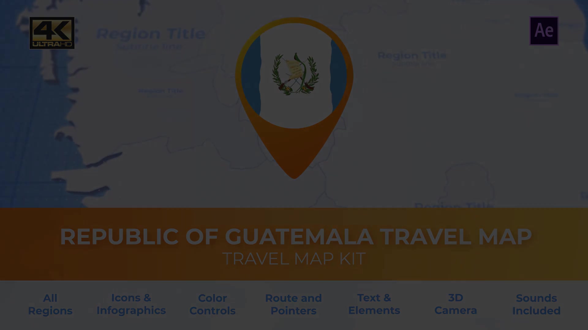 Guatemala Map Republic of Guatemala Travel Map Videohive 30470432 After Effects Image 6