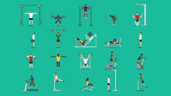 Gym Icons - Download 15678532 Videohive