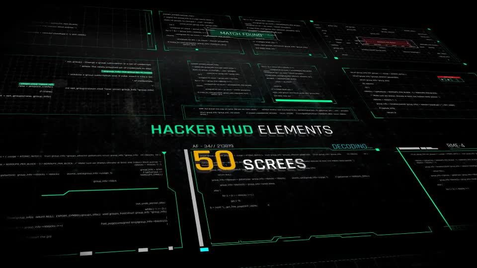 Hacker HUD Elements Videohive 43903101 After Effects Image 1