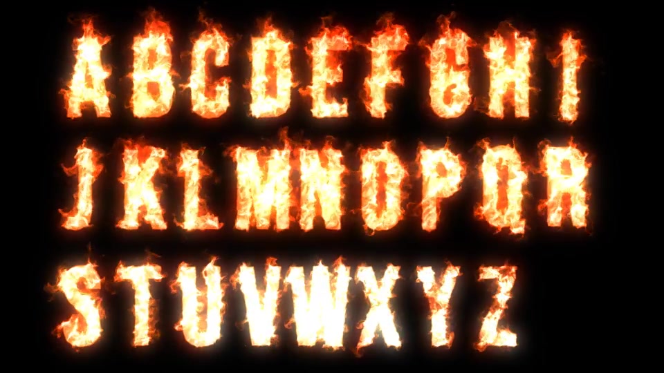Hades Animated Fire Typeface Fast Download Videohive 24271311 After Effects