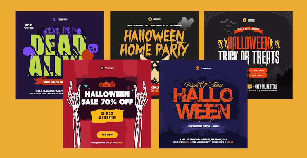 Halloween Instagram Post Videohive 33860602 Download Quick After Effects