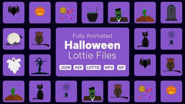 Halloween Lottie Elements - Videohive 39890070 Download