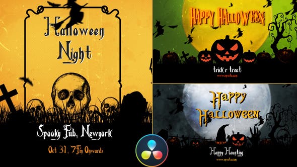 Halloween Openers DaVinci Resolve - Videohive Download 33850892