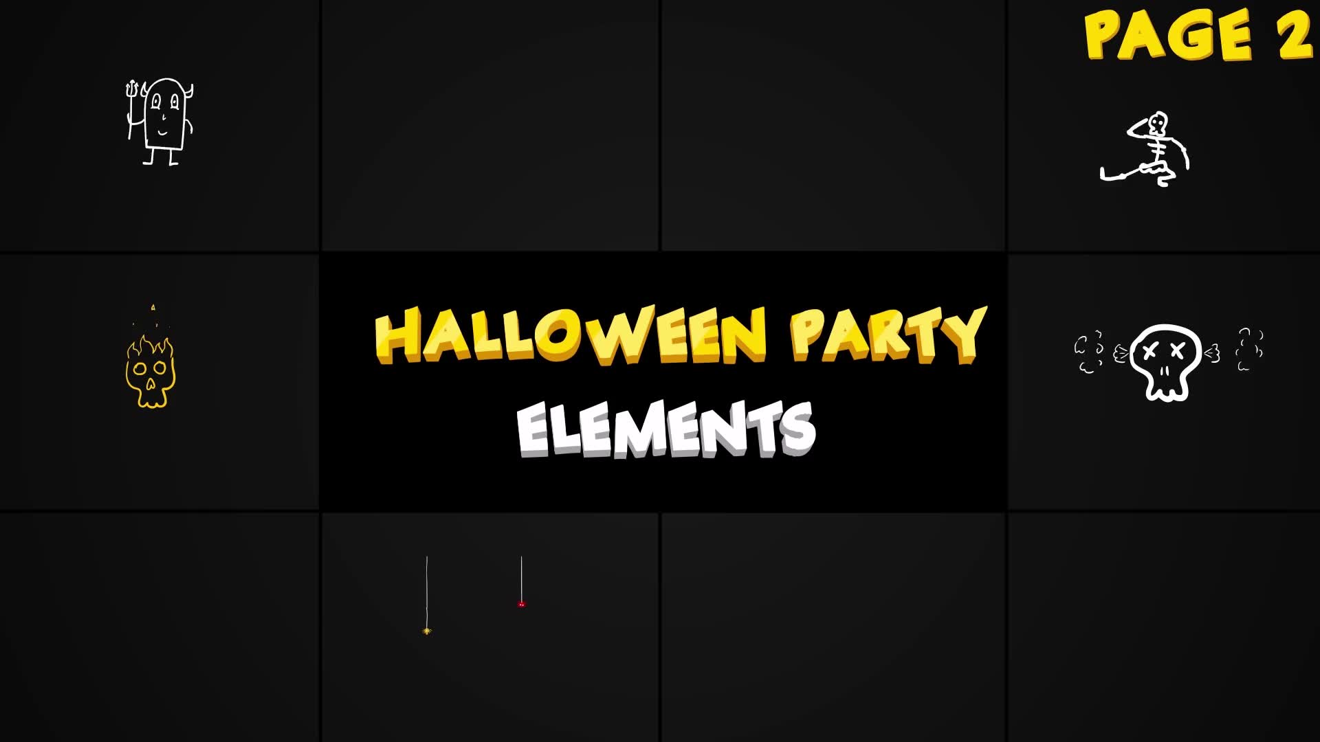 Halloween Party Elements And Titles | After Effects Videohive 24931338 After Effects Image 2