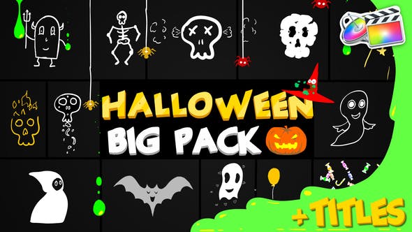 Halloween Party Elements And Titles | FCPX - 24944105 Download Videohive