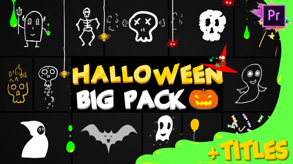 Halloween Party Elements And Titles | Premiere Pro MoGRT - Videohive 24931411 Download
