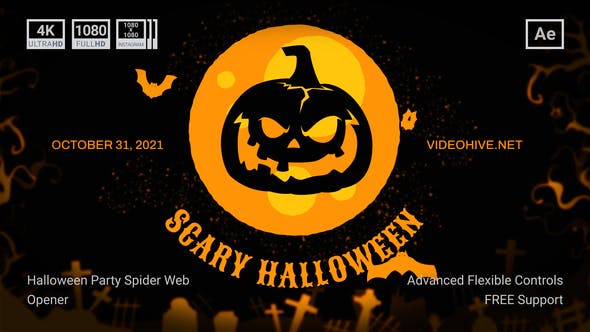Halloween Party Spider Web Opener - Videohive 33875412 Download