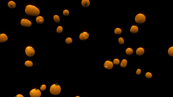 Halloween Pumpkins Rain - Download Videohive 18177545