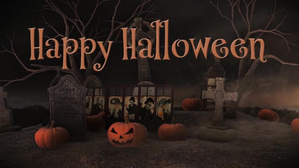 Halloween slideshow in a foggy old cemetery Videohive 33960240 After Effects Image 11
