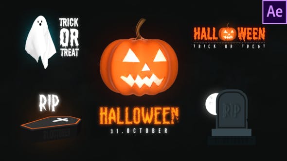 Halloween Spooky Titles - 33590267 Download Videohive