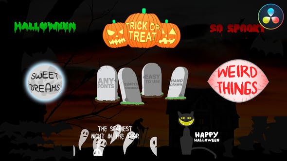 Halloween Titles | DaVinci Resolve - Videohive 34194719 Download