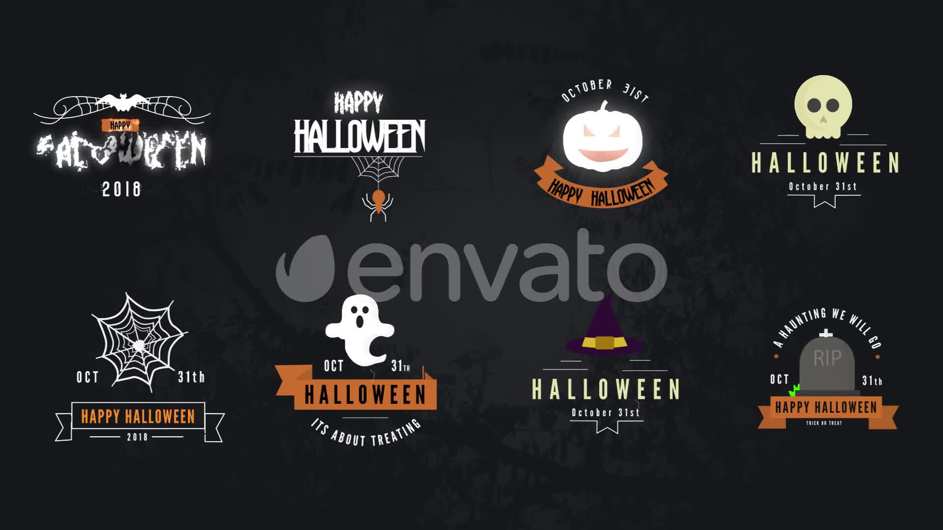 Halloween Titles Pack Videohive 28847017 After Effects Image 1