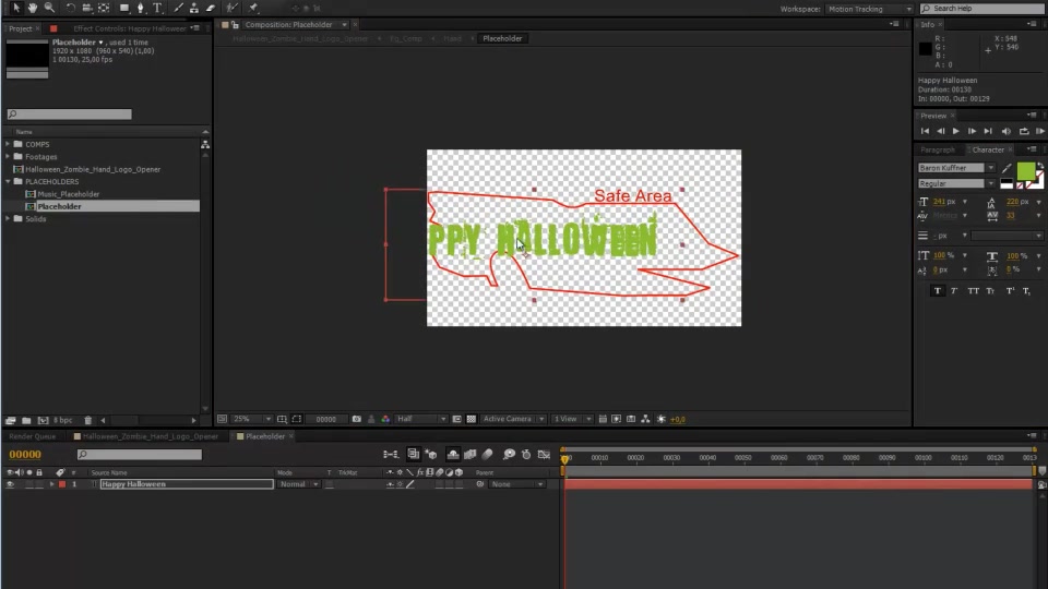 Halloween Zombie Hand Logo Opener Videohive 13282501 After Effects Image 6