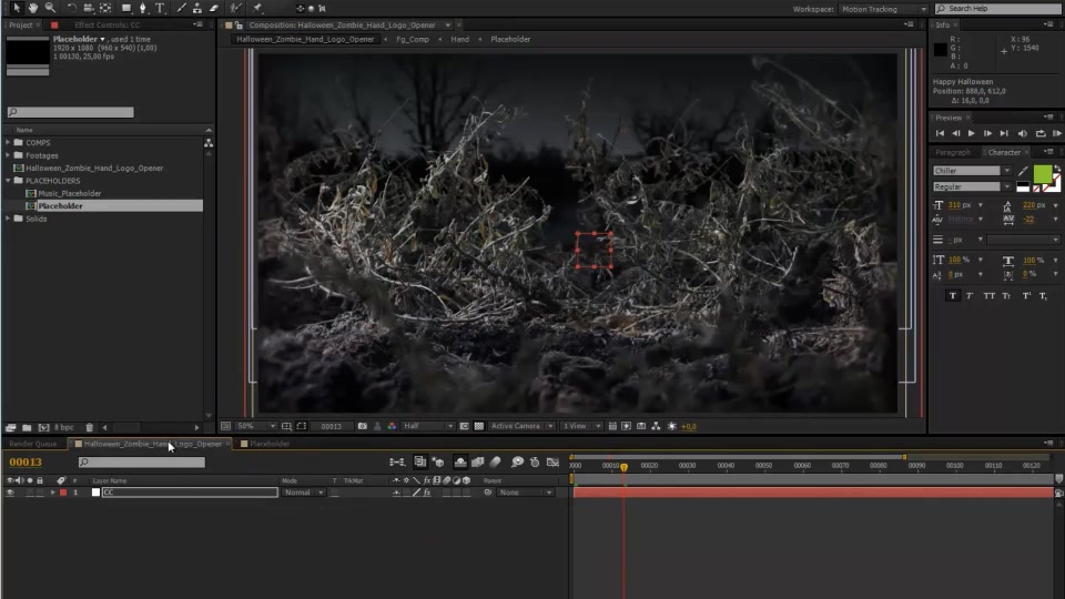 Halloween Zombie Hand Logo Opener Videohive 13282501 After Effects Image 7