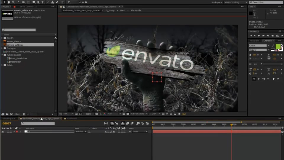 Halloween Zombie Hand Logo Opener Videohive 13282501 After Effects Image 8