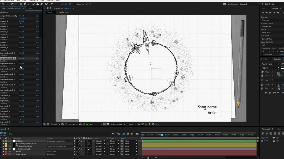 Hand Drawn Audio Spectrum Music Visualizer - Download Videohive 15288957