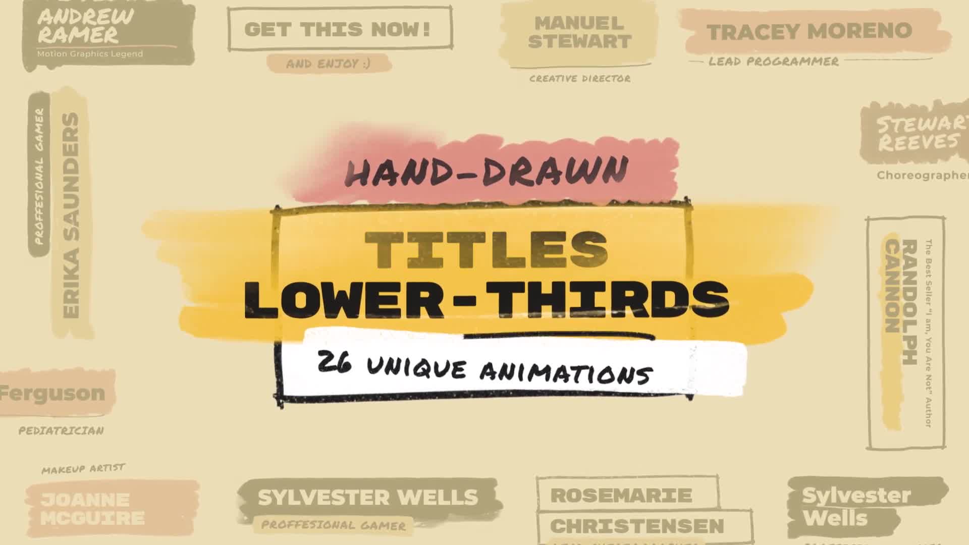 Hand Drawn Brush Titles Lower Thirds Videohive 32491154 After Effects Image 1