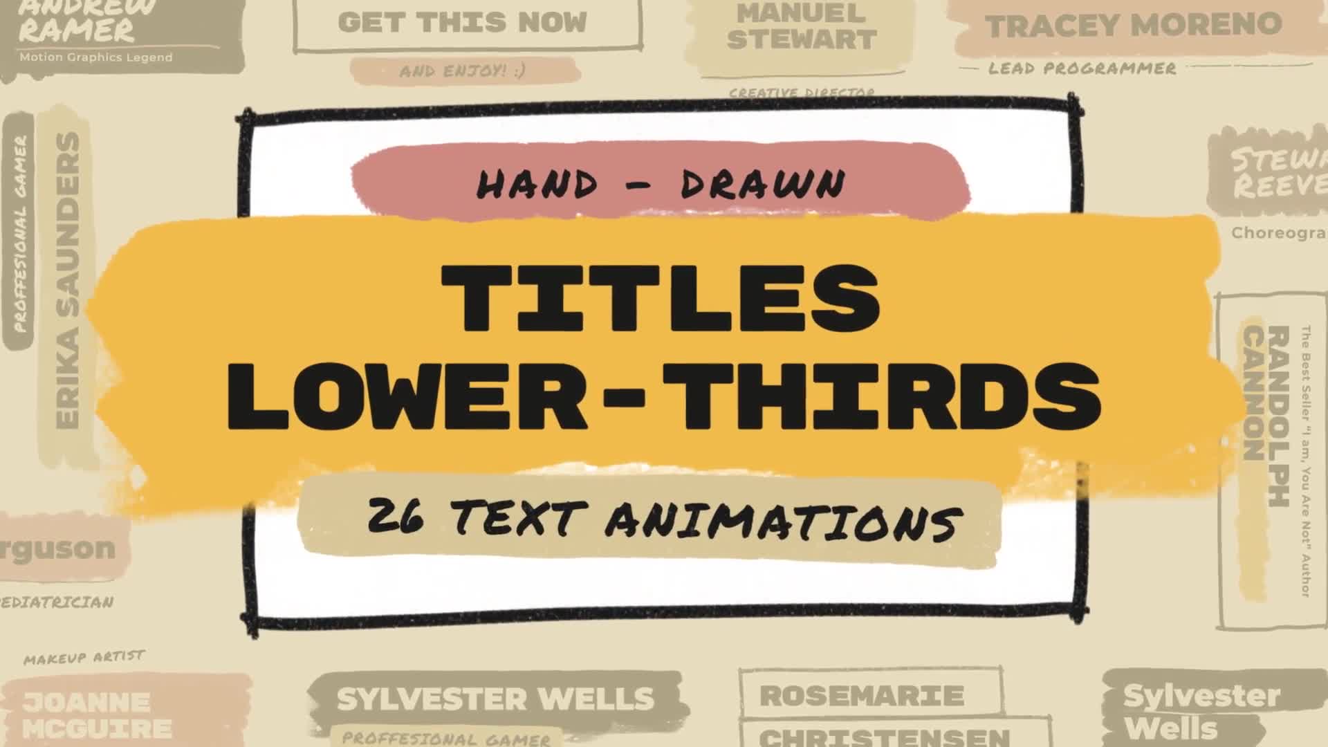 Hand Drawn Brush Titles Lower Thirds Videohive 35847821 Apple Motion Image 1
