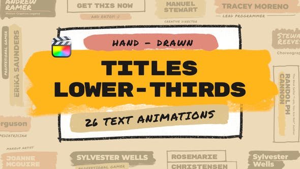 Hand Drawn Brush Titles Lower Thirds - Download Videohive 35847821
