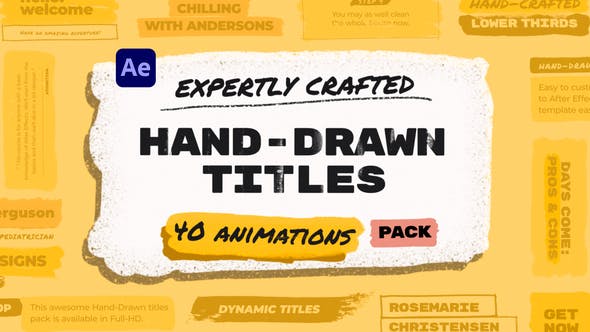 Hand Drawn Brush Titles Pack - 37507418 Videohive Download
