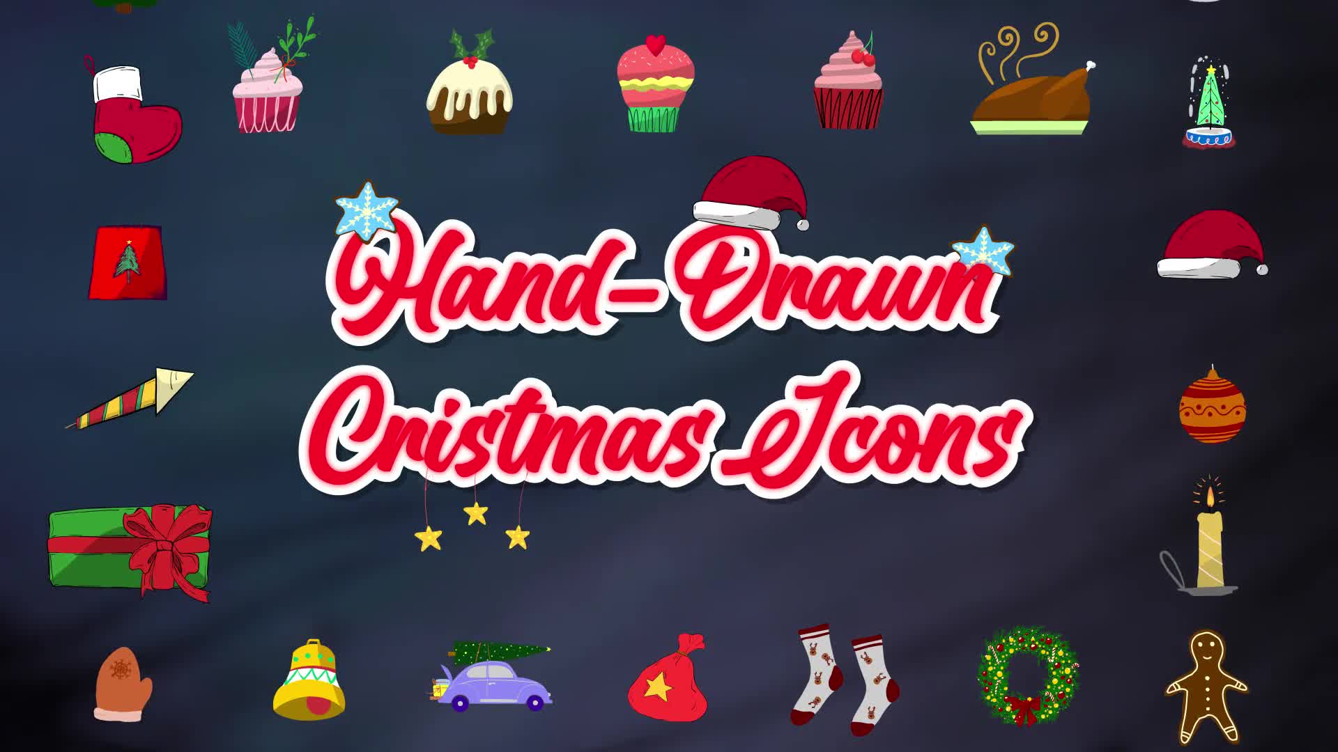 Hand Drawn Christmas Icons for DaVinci Resolve Videohive 35182547 DaVinci Resolve Image 1