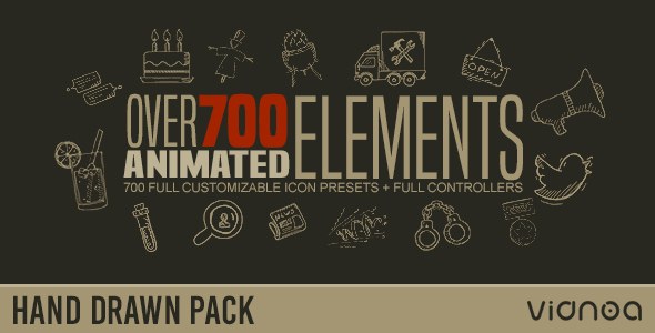 Hand Drawn Elements Pack - Download Videohive 17449750