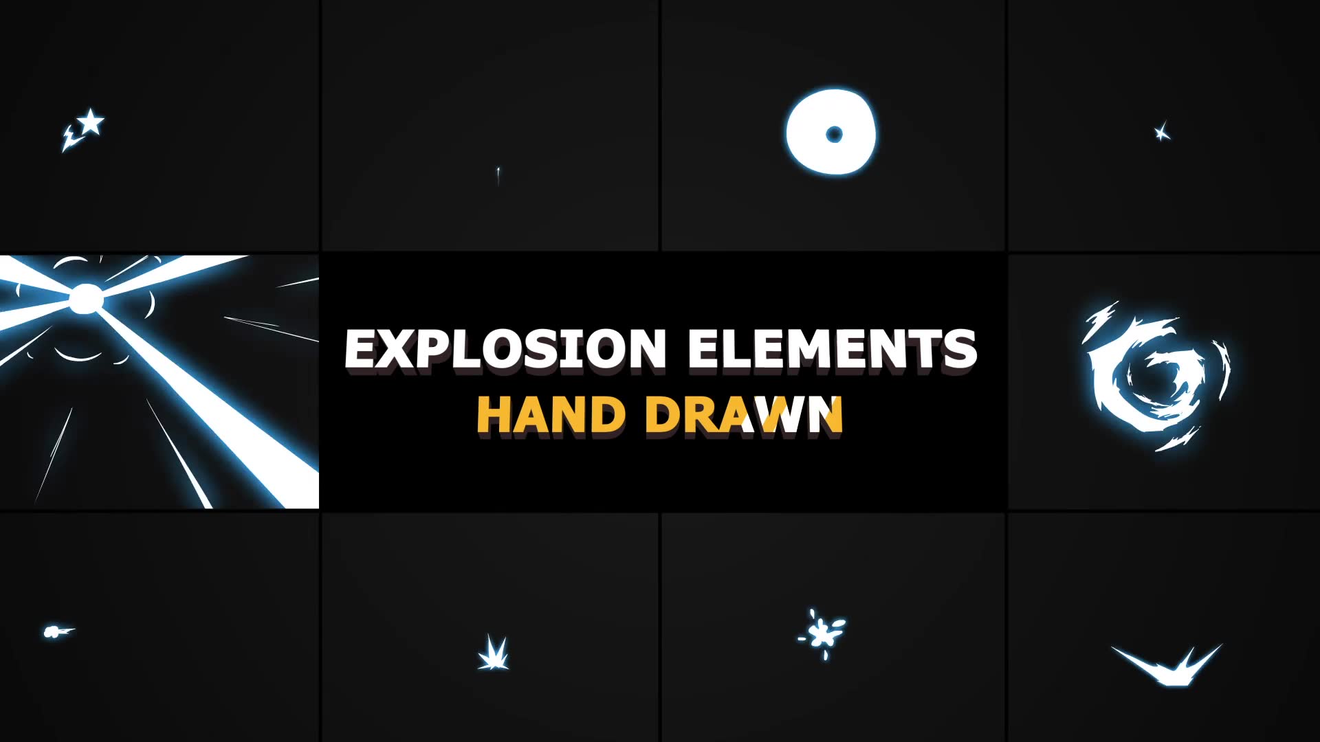 Hand Drawn Explosion Elements And Transitions | DaVinci Resolve Videohive 34029700 DaVinci Resolve Image 2